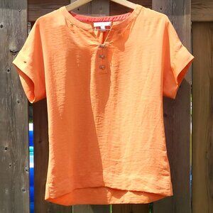 ATTRACTIVE BANANA REPUBLIC Orange Flowy Top Women's Size Small Flowy Creamsicle